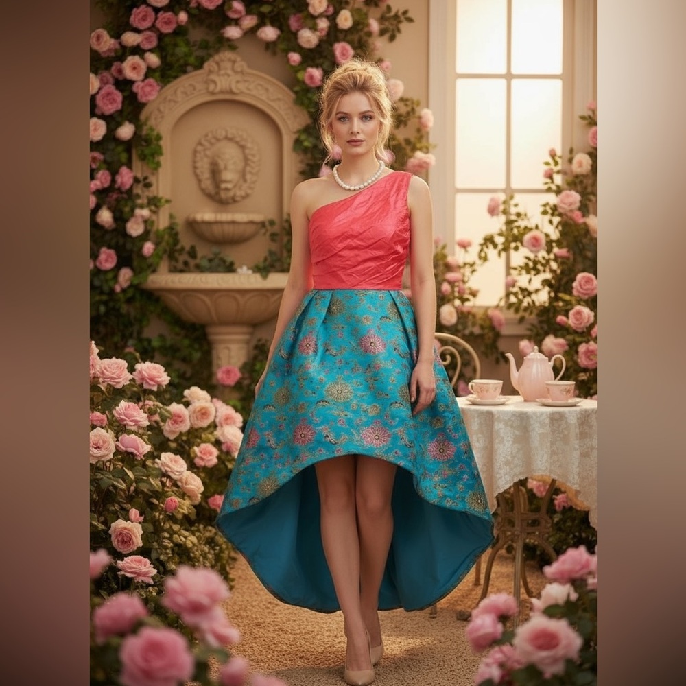 Bespoke one shoulder dress